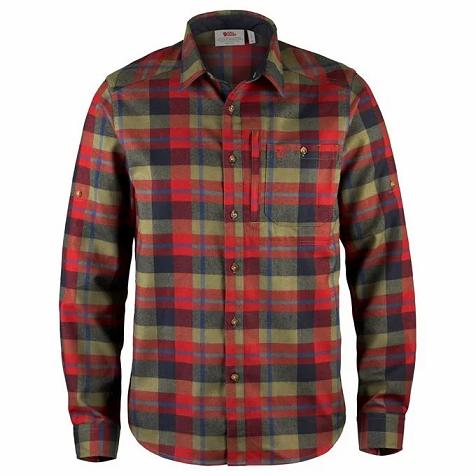 Fjallraven Men Fjällglim Shirts Red PH59668 Philippines